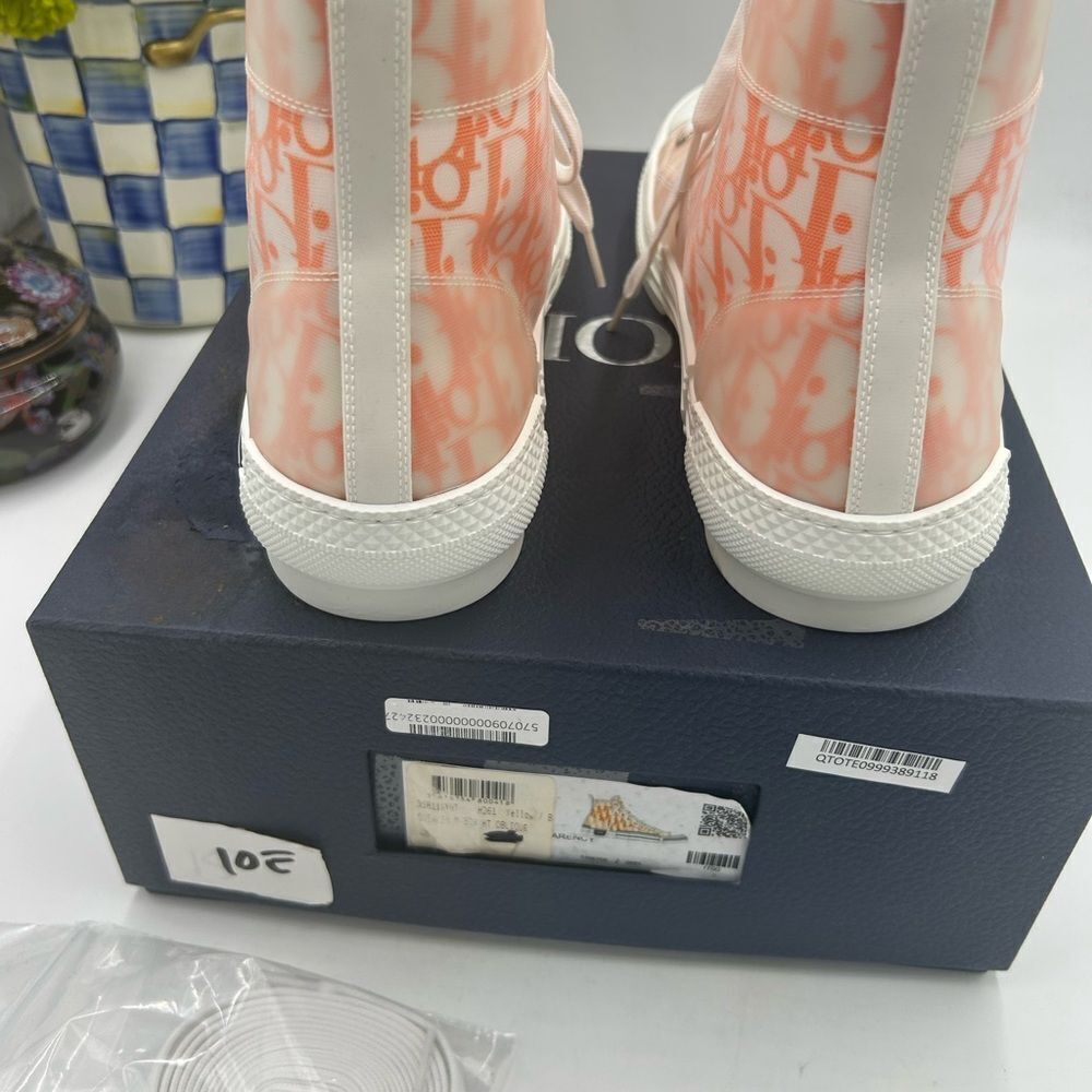 Men's Dior B 23 high top oblique sneakers size 45 made in Italy - Picture 10 of 13